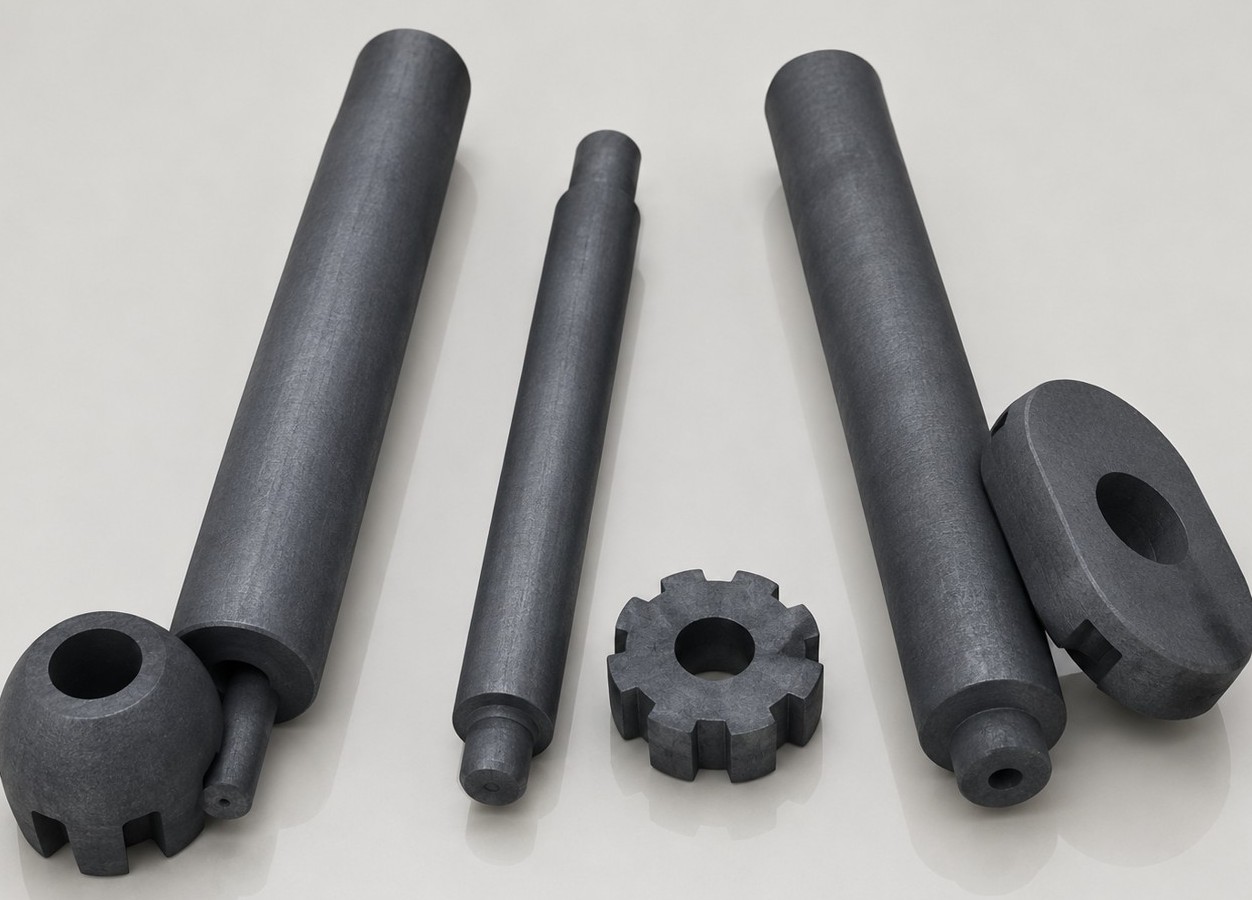 Graphite degassing rotor and shaft for aluminum