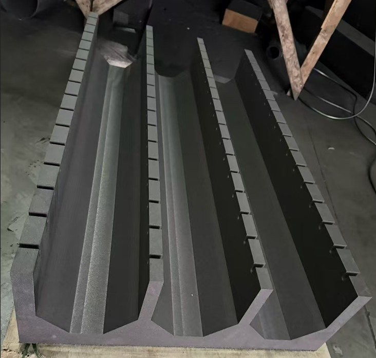 Vacuum furnace graphite heating elements and heat shields